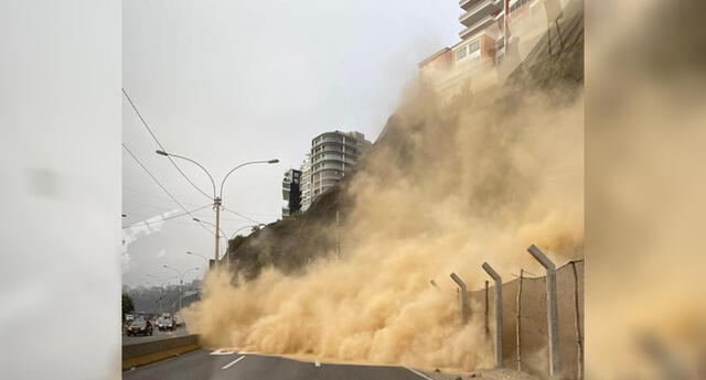 Temblor de 5.5 en Chilca gener dos derrumbes en acantilados de la Costa Verde