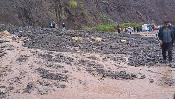 Huancavelica: El 60% de casas afectadas en centro poblado y vía cerrada por lluvia