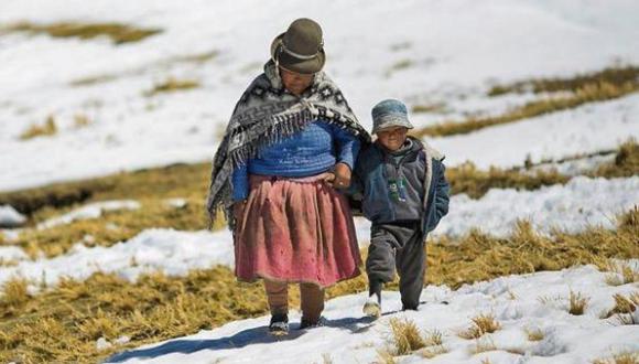 M�s de cien mil pobladores de Jun�n en riesgo debido al friaje y helada que azota la regi�n