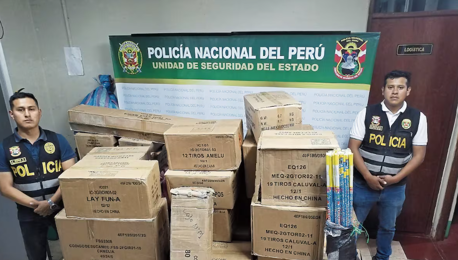Incautan pirotécnicos ilegales por un valor de 300 mil soles en Huancayo