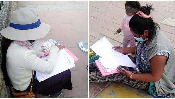 Historia de dos niñas que venden dulces para poder acceder a sus clases virtuales mientras trabajan