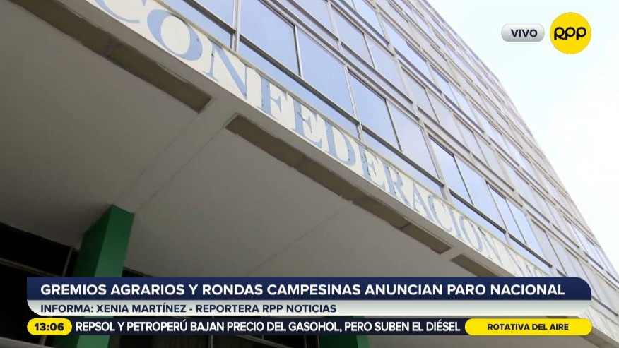 Gremios agrarios y rondas campesinas anuncian paro nacional